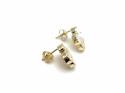 Silver Gold Plated MOP Clover Stud Earrings