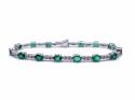 Emerald & Diamond Tennis Bracelet