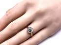 Emerald & Diamond Flower Cluster Ring