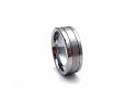Tungsten Carbide Ring Brushed & Polished 8mm