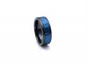 Tungsten Ring With Black & Blue IP Plating 6mm