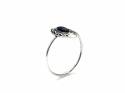 Silver Marquise Black Onyx Ring