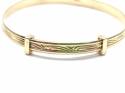 9ct Yellow Gold Patterned Baby Bangle