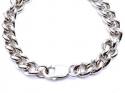 Silver Heavy Close Curb Bracelet 9 Inch
