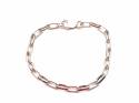 Silver Rectangular Belcher Bracelet 8 1/2 Inch