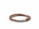 Copper Colour Leather Wrap Bracelet Magnetic Clasp