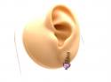 9ct Heart Shaped Amethyst Stud Earrings