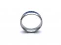 Tungsten Carbide Ring Blue Carbon Fibre Inlay 8mm