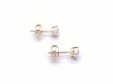 9ct Yellow Gold Diamond Solitaire Earrings 0.36ct