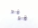 9ct White Gold Diamond Solitaire Earrings 0.60ct