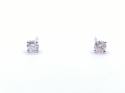 9ct White Gold Diamond Solitaire Earrings 0.60ct