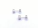 9ct White Gold Diamond Solitaire Earrings 0.62ct