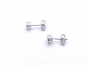 9ct White Gold Diamond Solitaire Earrings 0.50ct