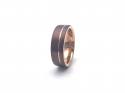 Tungsten Carbide Ring Rose & Brown IP Plating 7mm