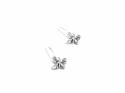 Silver Bumble Bee Drop Earrings
