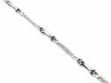 Silver Bones Curb Link T-Bar Bracelet