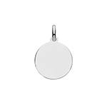 Silver Round Tag Pendant 14mm