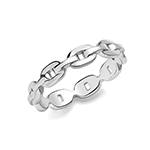 Silver Chain Link Ring Size R