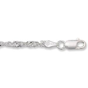Silver Prince of Wales Anklet 10 Inch