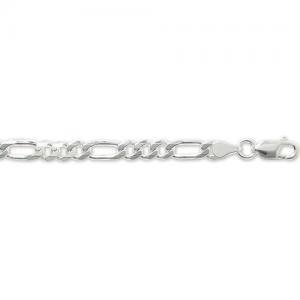 Silver Figaro Bracelet 7 Inch