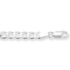 Silver Flat Open Curb Chain 20 Inch