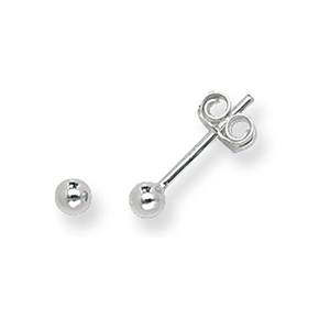 Silver Small Ball Stud Earrings