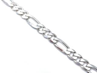 Silver Figaro Bracelet 8.5 Inch