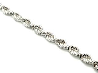 Silver Rope Bracelet 7.5 Inch
