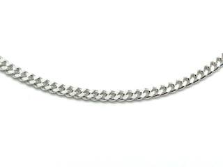 Silver Close Curb Chain 18 Inch