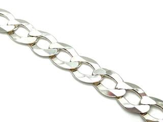 Silver Flat Open Curb Bracelet