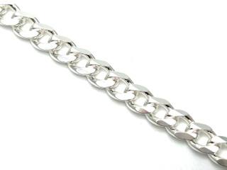 Silver Flat Curb Bracelet 7.5 Inch