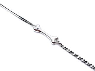 Silver Bone & Curb Bracelet