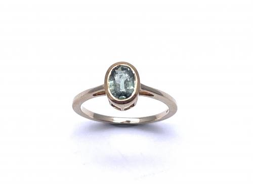 9ct Yellow Gold Diopside Solitaire Ring
