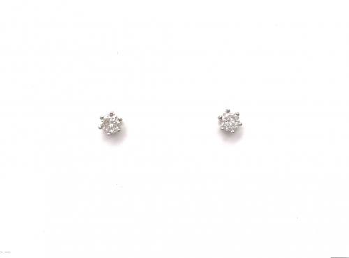 18ct Diamond Solitaire Stud Earrings