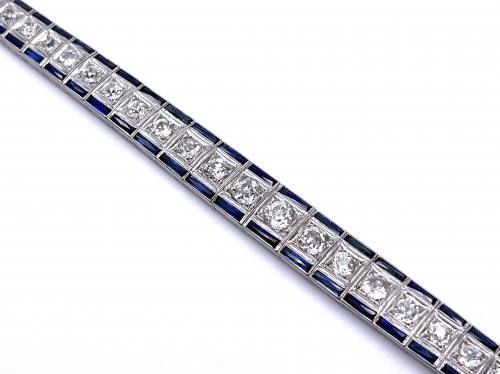 Sapphire & Diamond Bracelet Circa 1930s