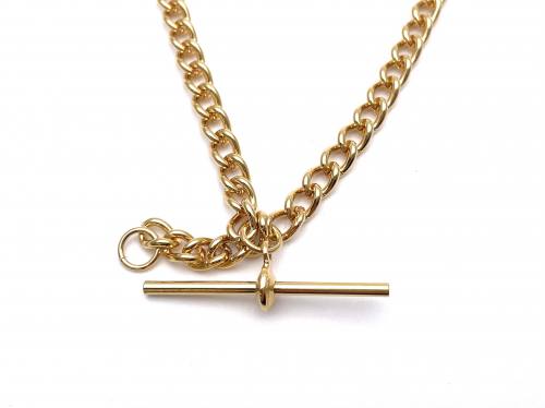 Gold Plated Double Watch Albert Style Chain