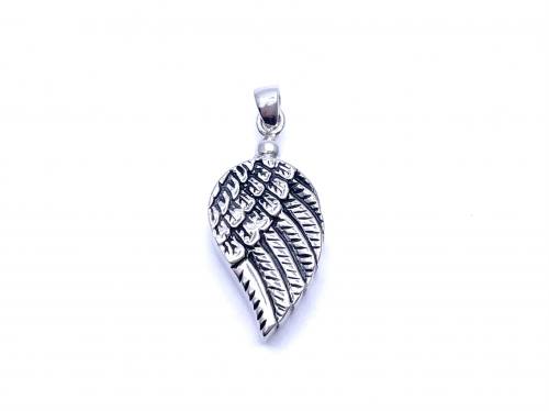 Silver Engraved Wing Ashes Locket