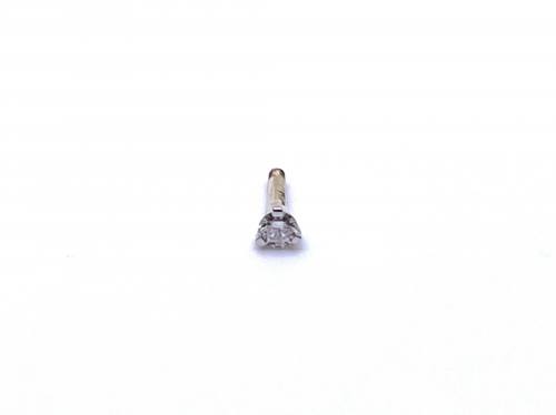9ct Yellow Gold Diamond Cartilage Stud Earring