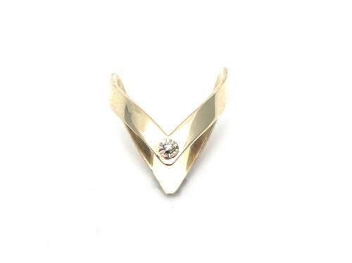 9ct Diamond Double Wishbone Ring