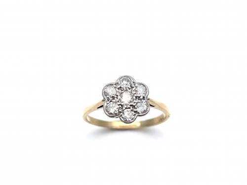 9ct Diamond Flower Cluster Ring