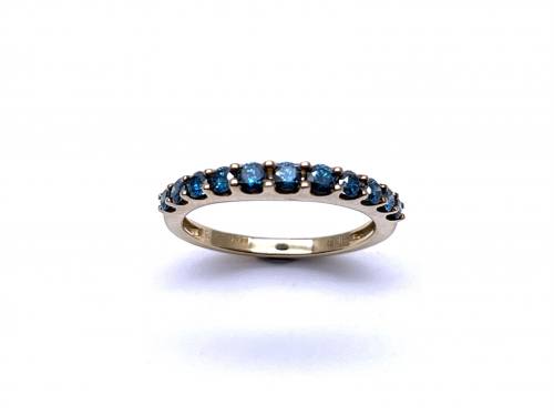 9ct Treated Blue Diamond Eternity Ring