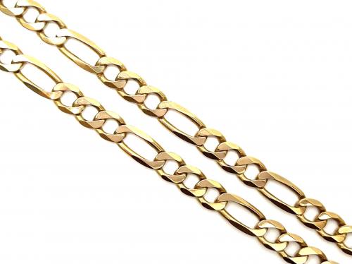 9ct Yellow Gold Figaro Chain 18 inch