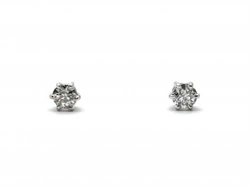 Platinum Diamond Stud Earrings 0.80ct