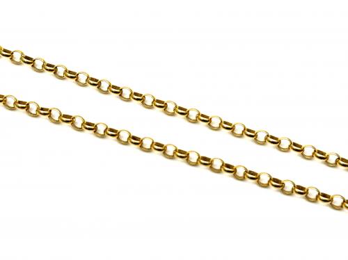 9ct Yellow Gold Belcher Chain 18 Inch