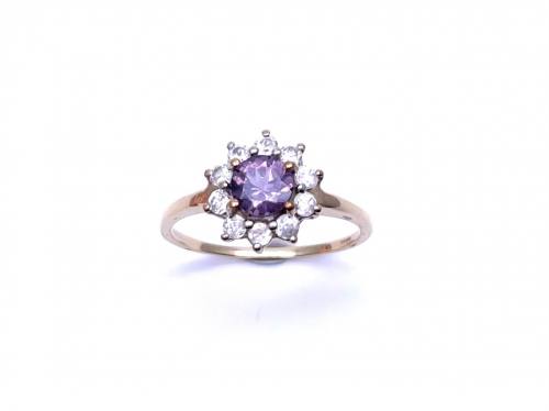 9ct Synthetic Spinel & Zircon Ring