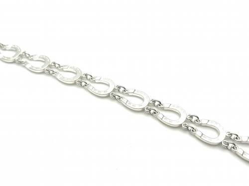 Silver Horseshoe Bracelet 7 1/2 inches