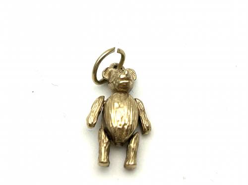 9ct Yellow Gold Moveable Teddy Charm