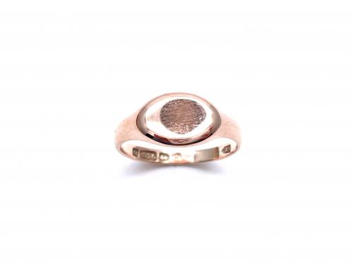 An Old 9ct Rose Gold Oval Signet Ring