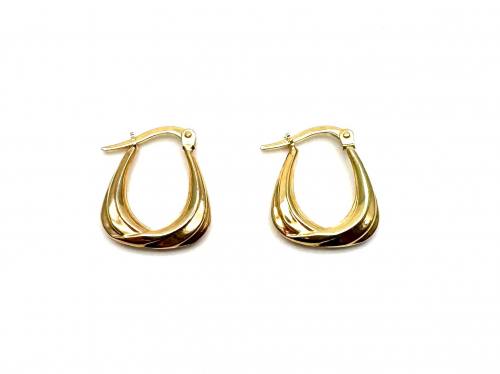 9ct Yellow Gold Handbag Hoop Earrings