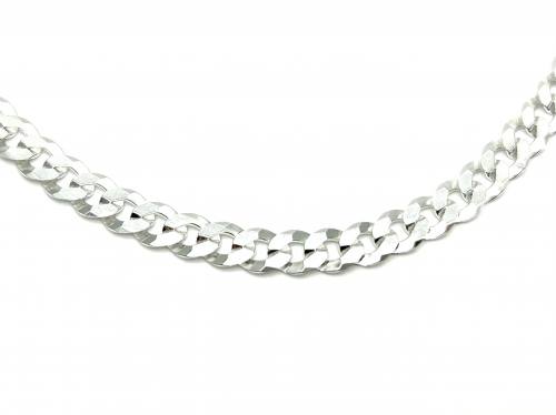 Silver Flat Curb Chain 20 Inch